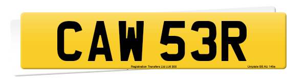 Registration number CAW 53R